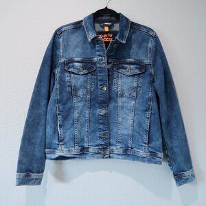 Street One Womens Jean Jacket Denim Button Down Cotton Coat Blue NWOT 8/10